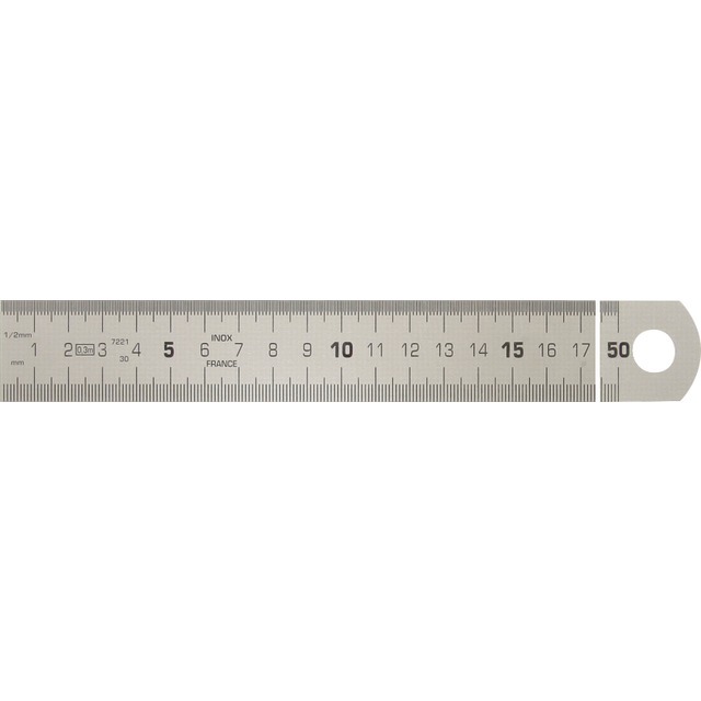Reglet Semi-rigide Inox 500 MM Graduation Recto Verso KS Tools référence fournisseur KS3000111